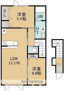 コルレ本通【2階】の間取り