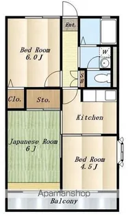 シティハイム八千代A【2階】の間取り