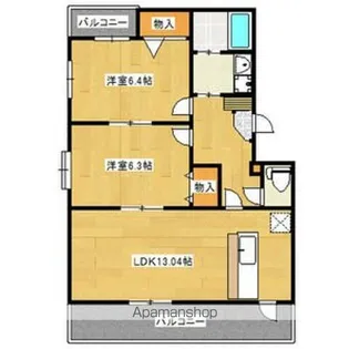 シンシア出川【2階】の間取り