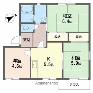 ル・アーブルA棟【1階】の間取り