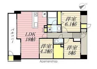 S−RESIDENCE愛宕SOUTH【1205号室】の間取り