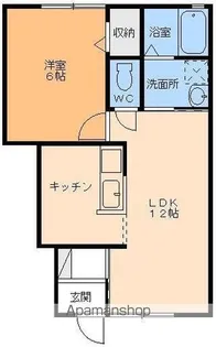 フラッツァ南梅本【1階】の間取り
