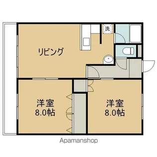 スリーエイトSY【101号室】の間取り