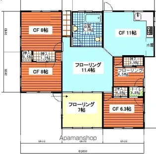 東京都立川市上砂町1丁目【一戸建】の間取り