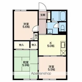 アリシア山手A【1階】の間取り