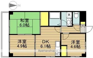 ハイクレスト喜沢南マンション【2階】の間取り
