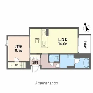 ルチード 三国ヶ丘【105号室】の間取り