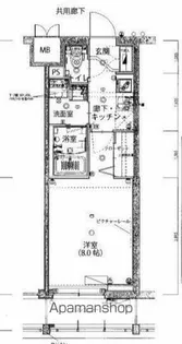 ハーモニーレジデンス新宿御苑THE WEST【1階】の間取り