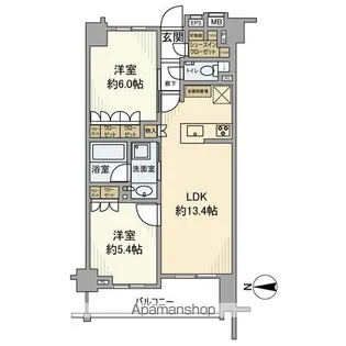 東京都文京区千駄木2丁目【マンション】の間取り
