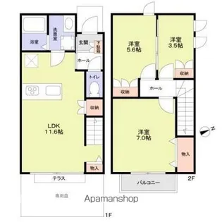 FEDER AKEBONO【1階】の間取り