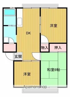 パナハイツアベニュー(土器東)【105号室】の間取り