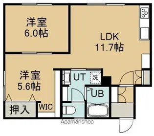コーポ城(コーポシロ)【102号室】の間取り