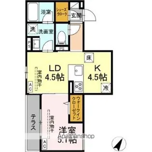アリアリュクス【2階】の間取り