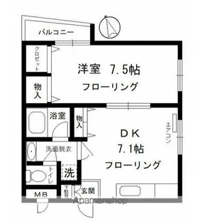 オーシャン本牧【2階】の間取り