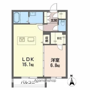 グランデュオ イースト【203号室】の間取り