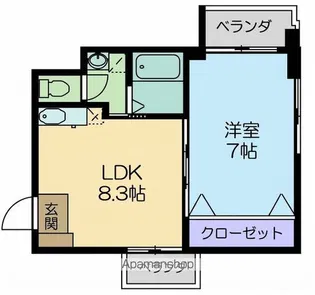 エスティ21【5階】の間取り