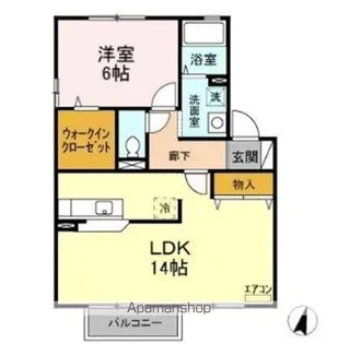 イーストサンハイム【1階】の間取り