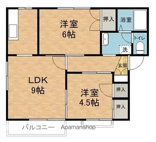 タウニー樹里F【202号室】の間取り