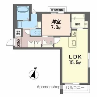メゾンマスト名須川C【201号室】の間取り