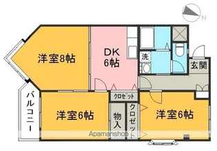 サンチェリー【101号室】の間取り