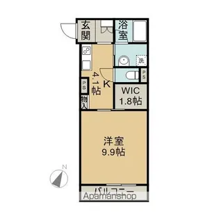 Mスクエア コート【210号室】の間取り