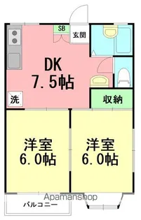 ブランメゾン長後【2階】の間取り