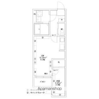 Coco Cat 岩塚【3階】の間取り