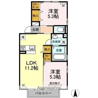 フィールドヴィレッジⅠ【2階】の間取り