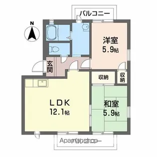 シュリーフェン399【A201号室】の間取り