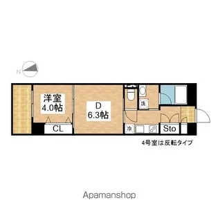 レジデンス上前津スクエア【10階】の間取り