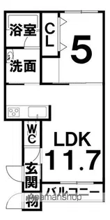 WITHI(ウィズワン)【102号室】の間取り