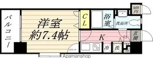 エンクレスト天神Ⅲ【7階】の間取り