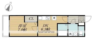 1DKの間取り画像