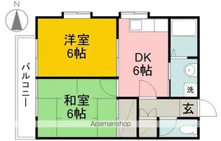 仙波ハウス【A202号室】の間取り