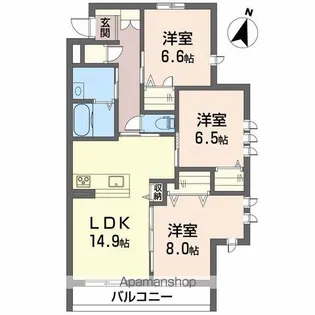 セントリビエ道後【201号室】の間取り