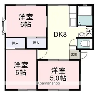 サンビレッジ静岡D【2階】の間取り
