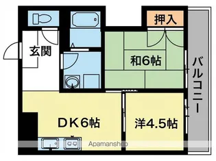 ラポート大路【401号室】の間取り