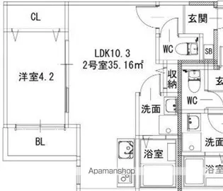 リタリッチ筥崎宮前【2階】の間取り