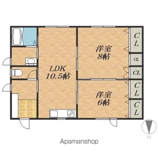 北海道足寄郡足寄町北四条1丁目【一戸建】の間取り
