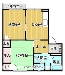 ディアス梨ノ木【Ⅱ-202号室】の間取り
