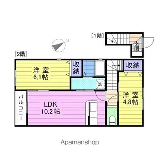 SOLANE LALA利府【2階】の間取り