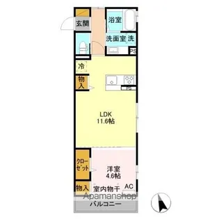 ガルボ上千田【2階】の間取り