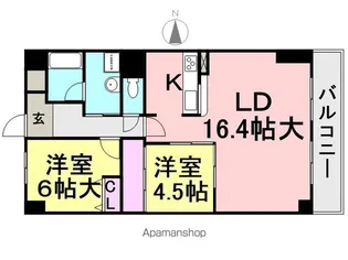ラフィーネ武庫之荘【1階】の間取り