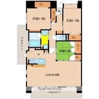 グランドパレス高千穂通【12階】の間取り