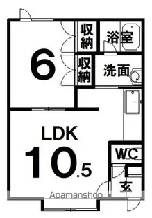 ロピア弥生【11号室】の間取り