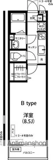 リブリ・南柏【1階】の間取り