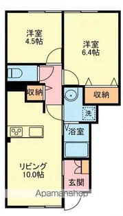 アルブルパイン瀧町【102号室】の間取り