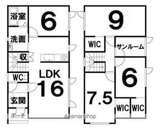 北海道帯広市西十六条南4丁目【一戸建】の間取り