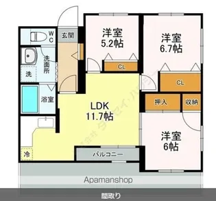 学園プリンスハイム【1階】の間取り