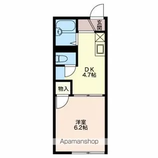 ハイツ弥生ヶ岡【1階】の間取り